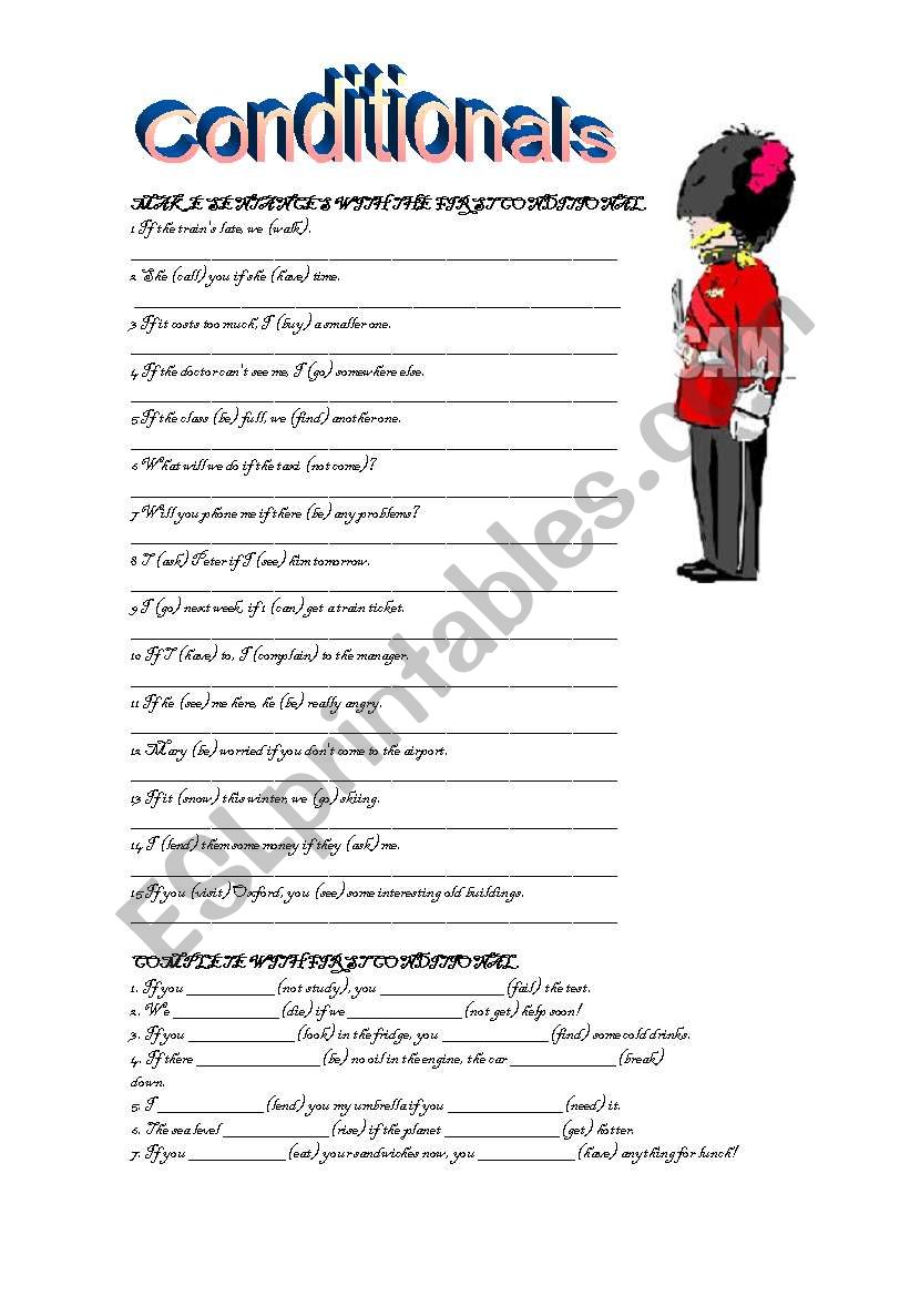 CONDITIONALS worksheet