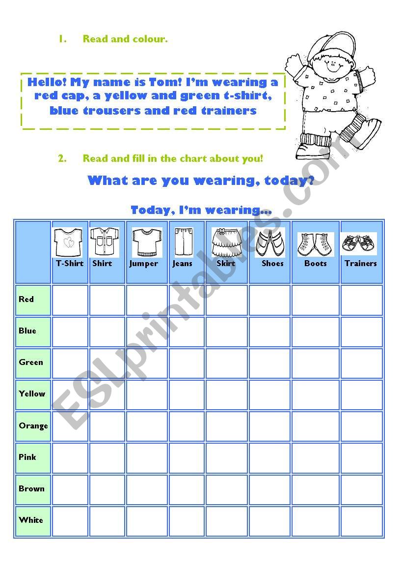 What are you wearing? worksheet