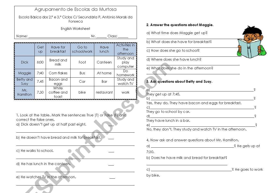 Present Simple worksheet