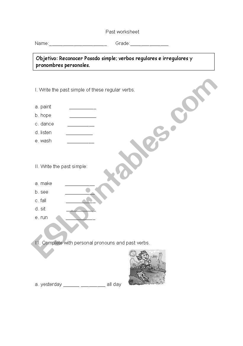 past simple worksheet worksheet