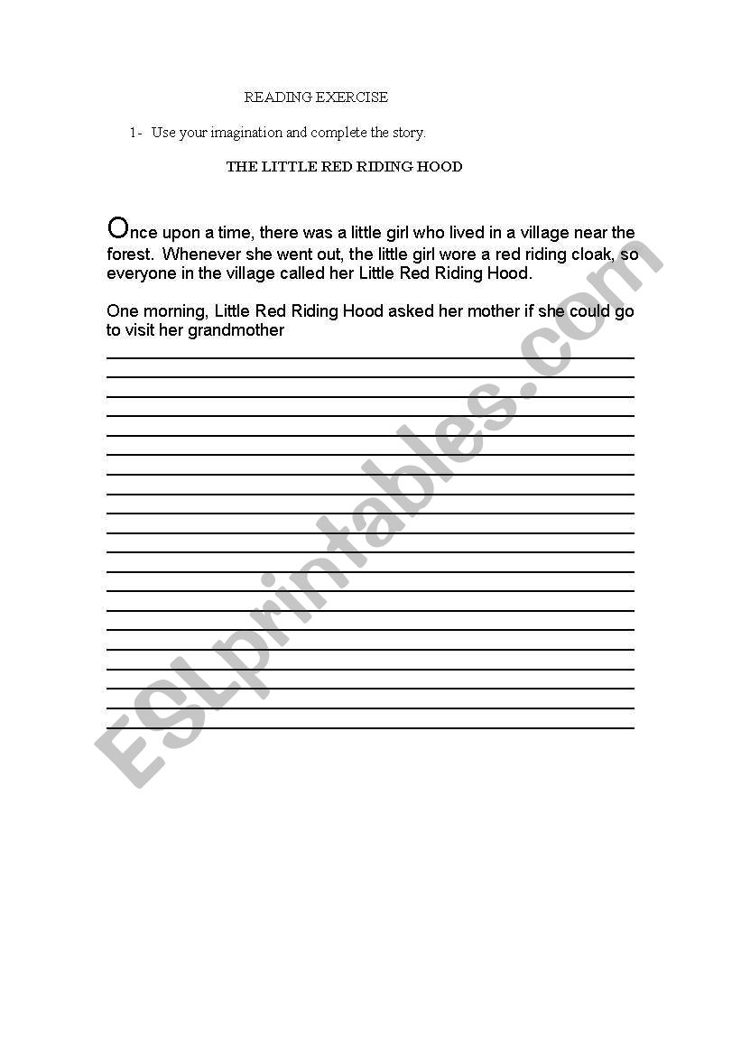 Work with stories worksheet