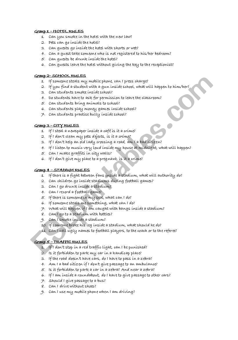 civism worksheet