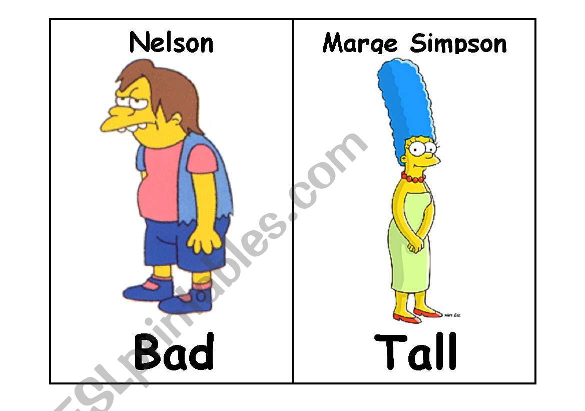 Simpson Adjectives II worksheet