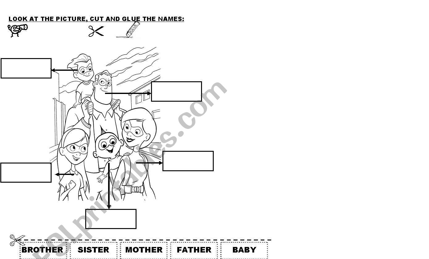 THE FAMILY worksheet
