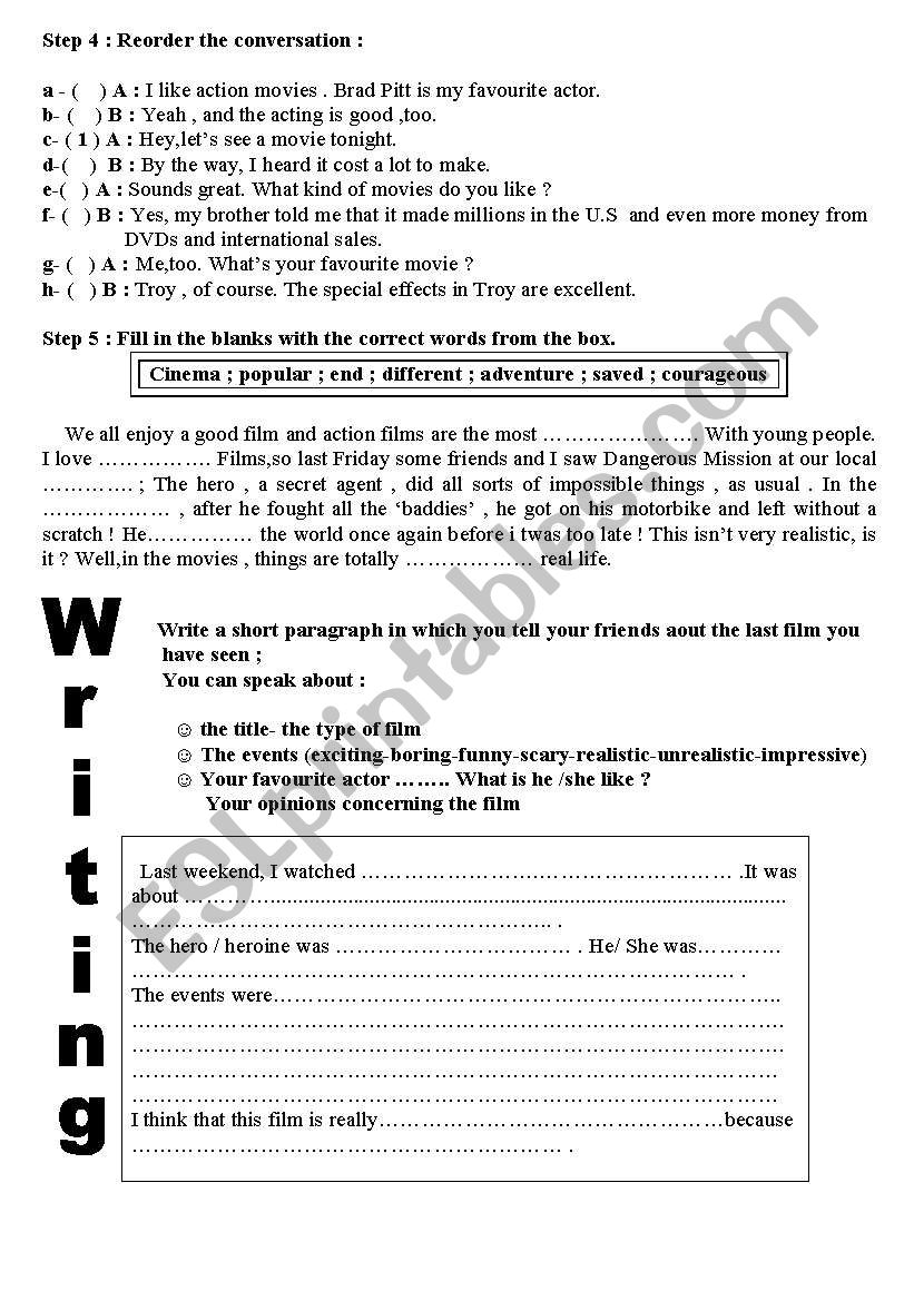 Lets watch a film -part 2 worksheet