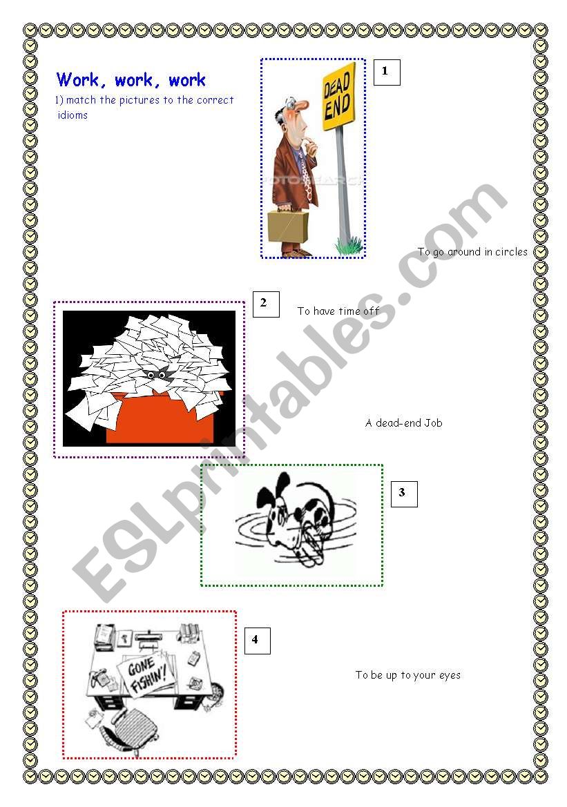 work idioms worksheet