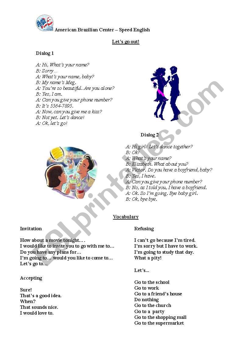 Invitations worksheet