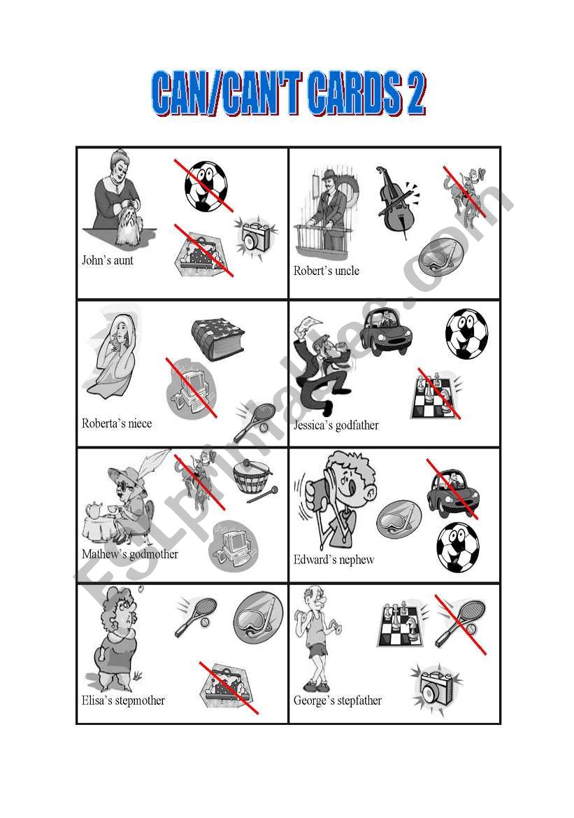 can-canÂ´t cards 2 with family members