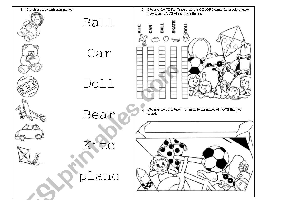 Toys activities worksheet