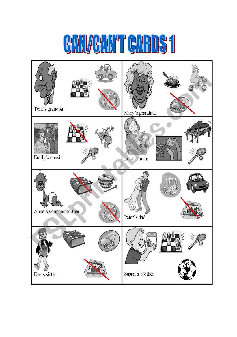 can-canÂ´t cards 1 with family members