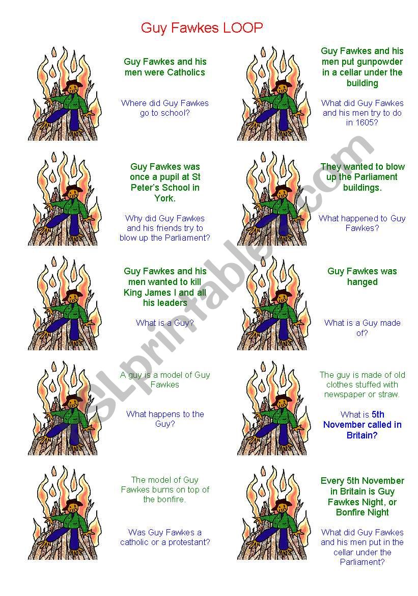 Guy Fawkes LOOP worksheet