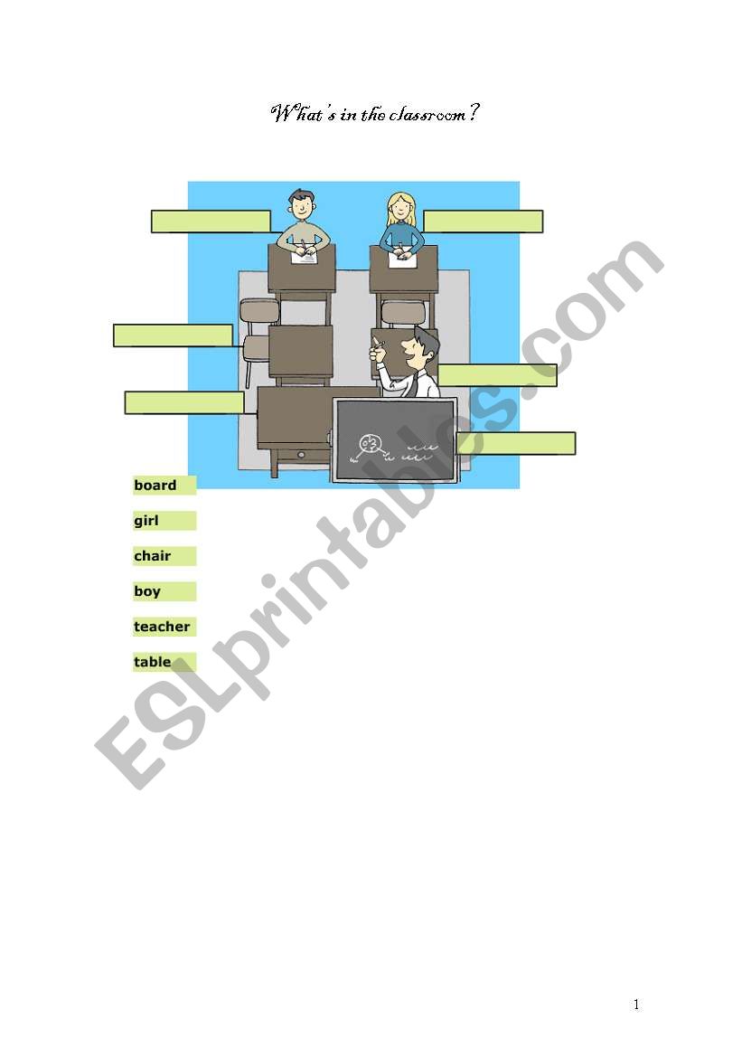 Classroom worksheet
