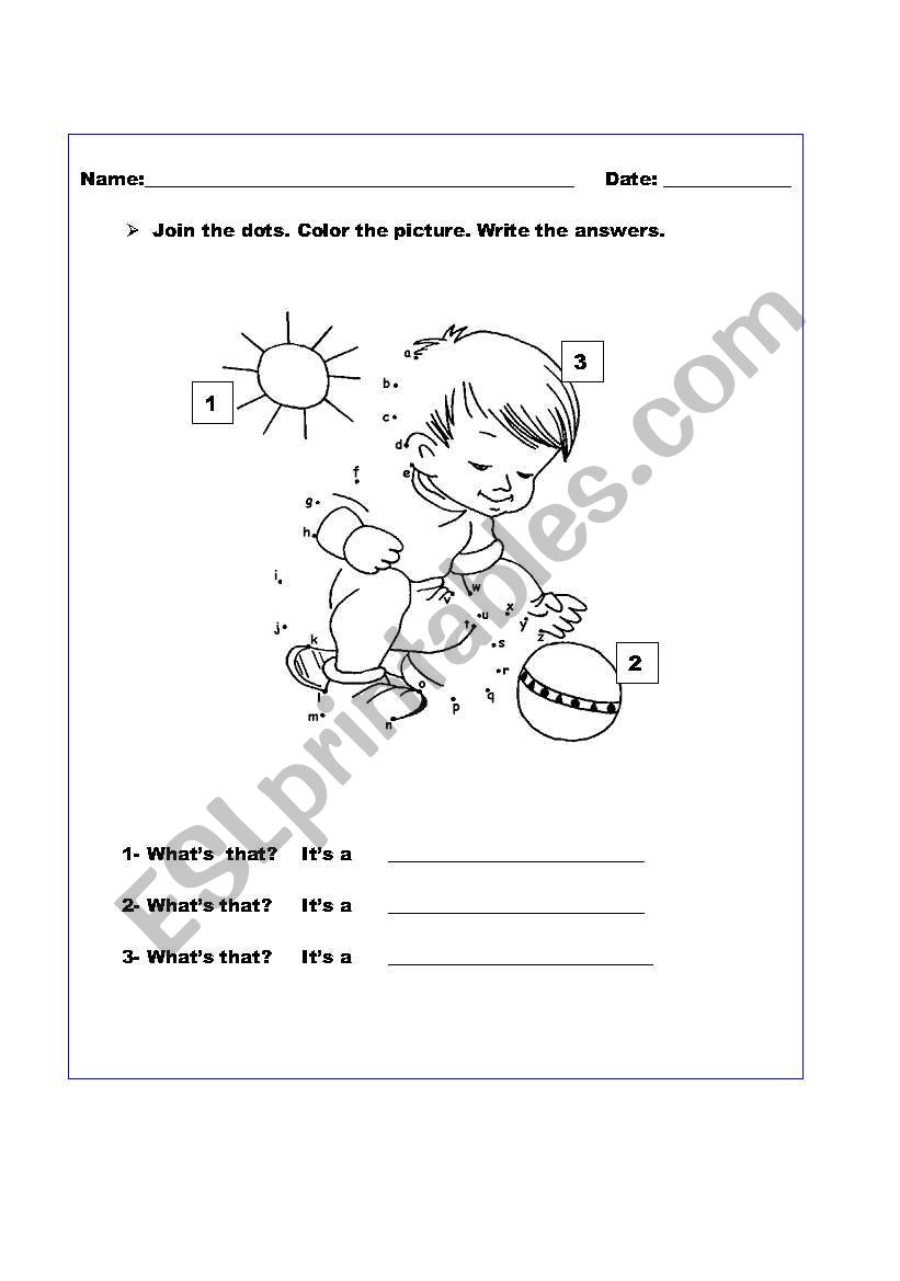 Join the dots. worksheet