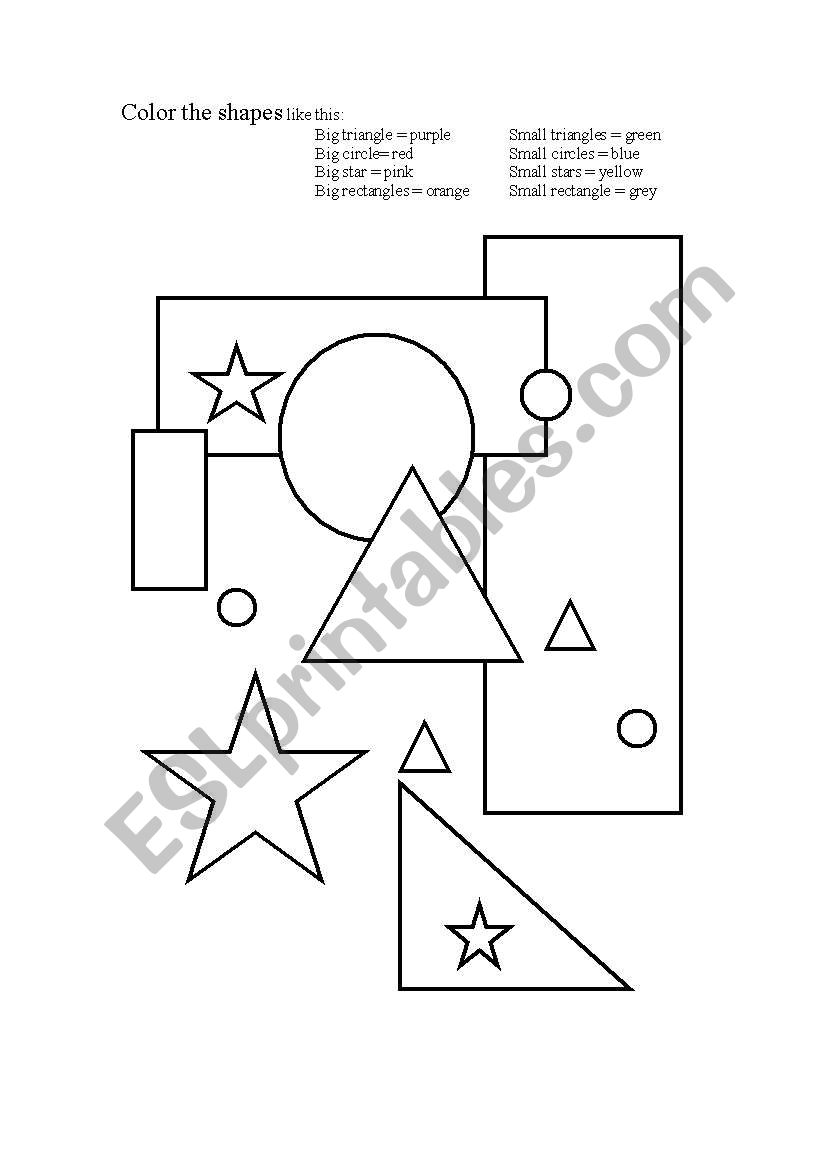 Colors and shapes  worksheet