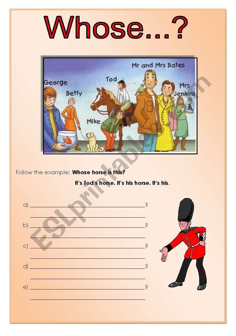 Whose...? worksheet