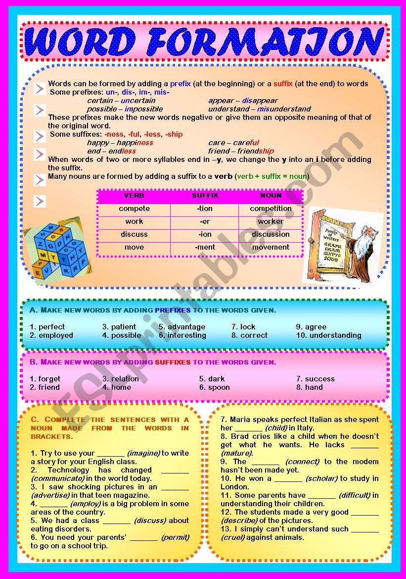 Word Formation worksheet