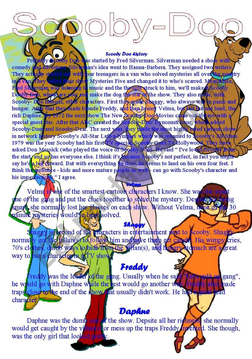 Scooby-Doo worksheet
