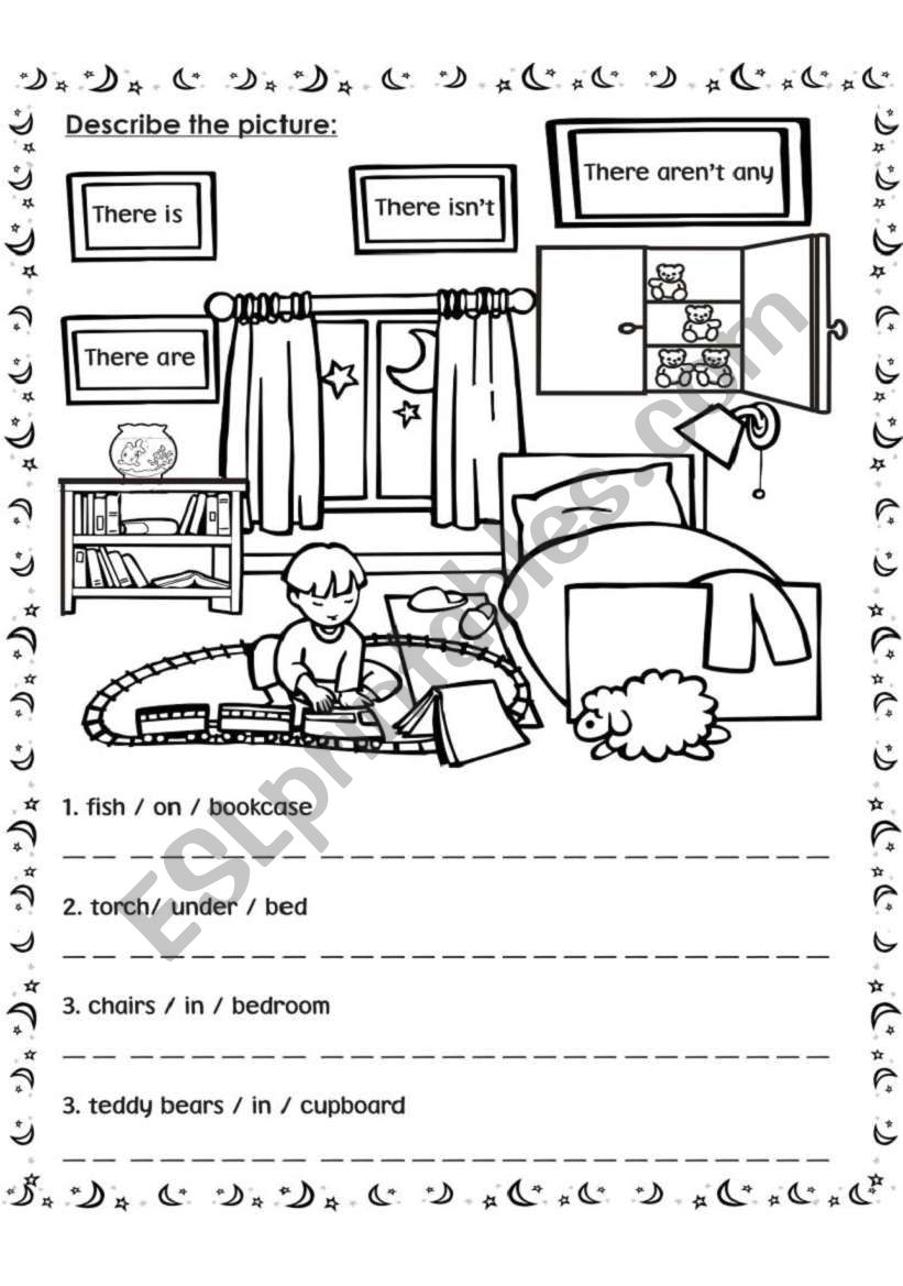 describe the picture worksheet