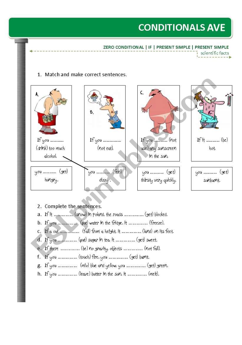 ZERO CONDITIONAL worksheet worksheet