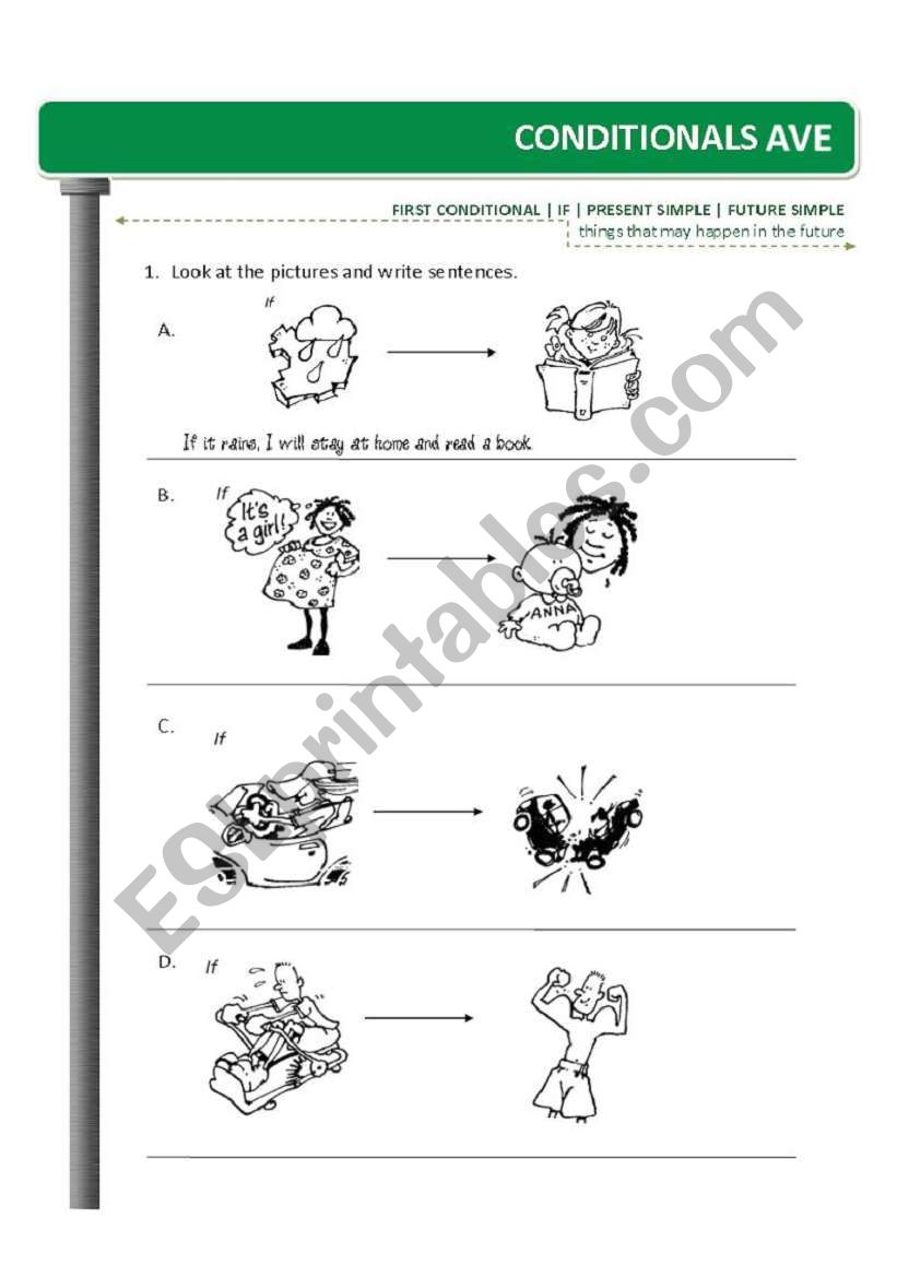 FIRST CONDITIONAL worksheet worksheet