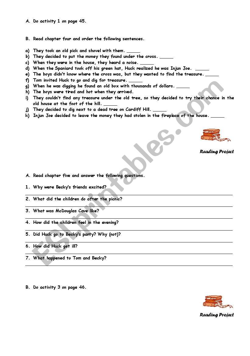 To Sawyer: chapters 4 and 5 worksheet