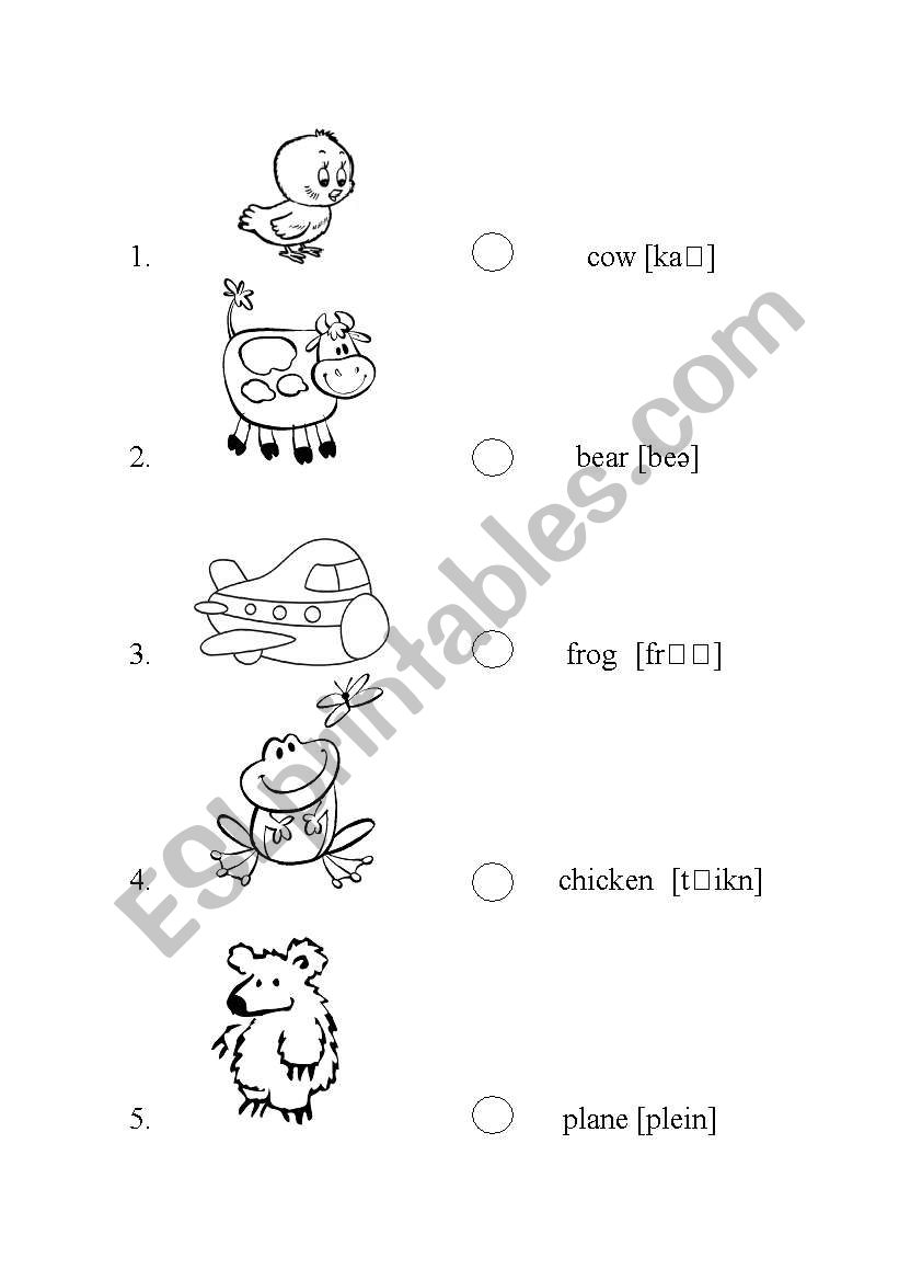 Toys worksheet