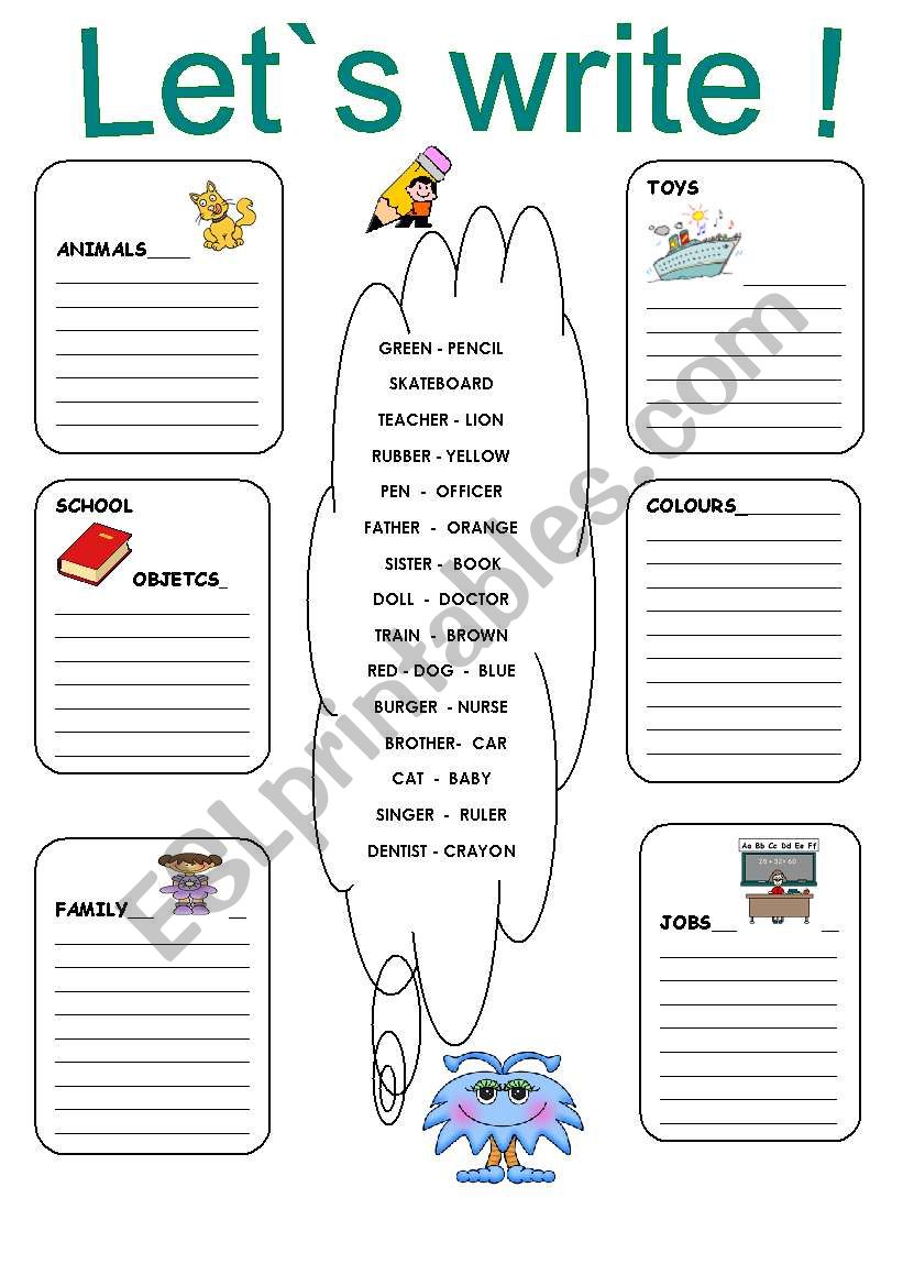 Vocabulary worksheet