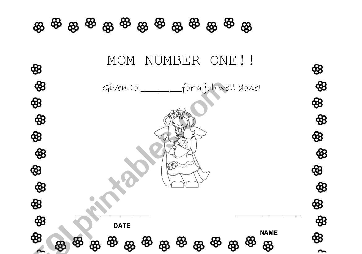 MOTHERS DAY worksheet