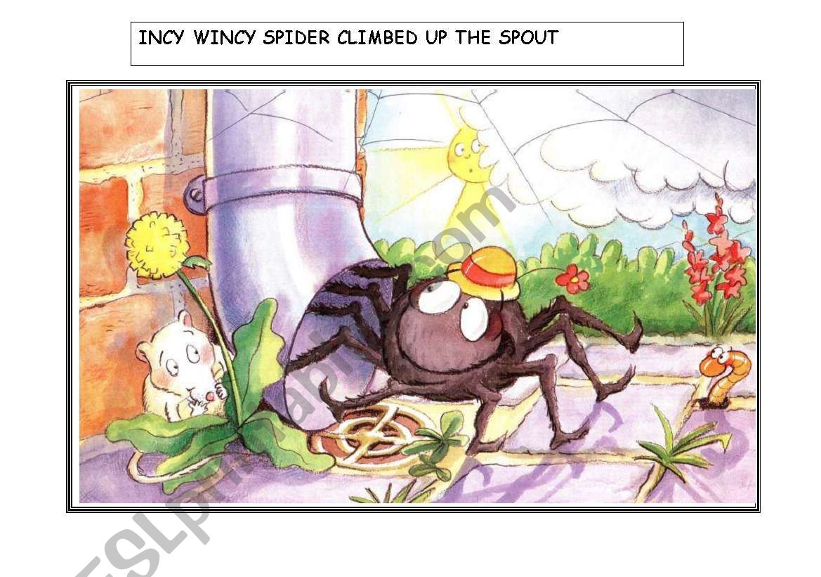 Incy Wincy Spider Story Flashcards (1 of 2)