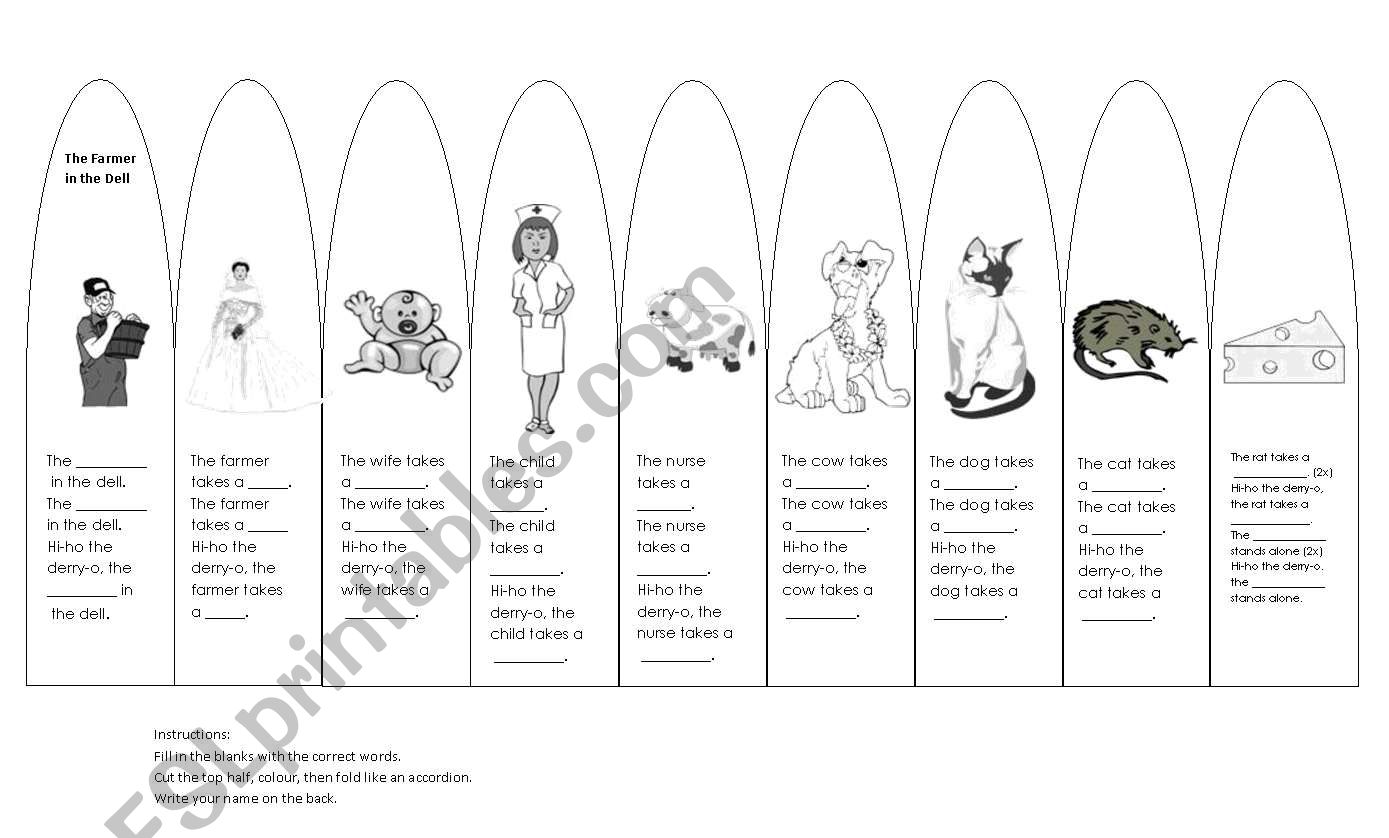 The Farmer In The Dell worksheet