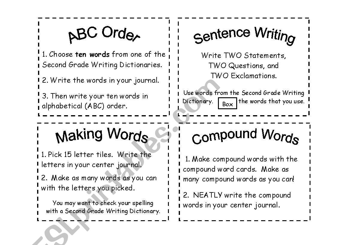 Sight Word Task Cards  worksheet