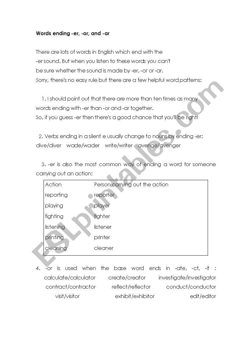 nouns worksheet