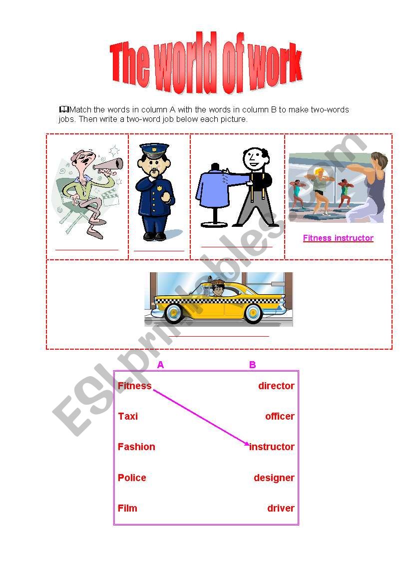 The world of work worksheet