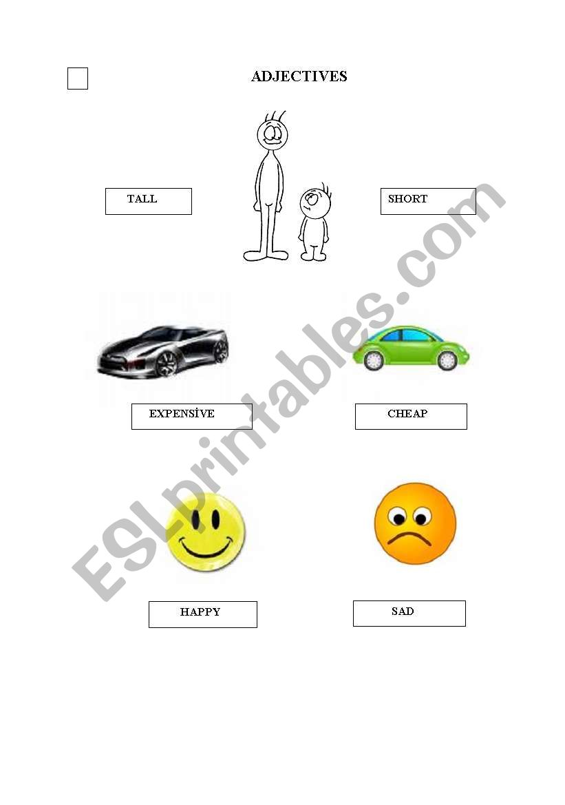 ADJECTIVES worksheet