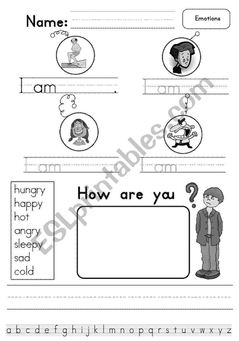 Emotions/Feelings (simple with Â´I am...Â´