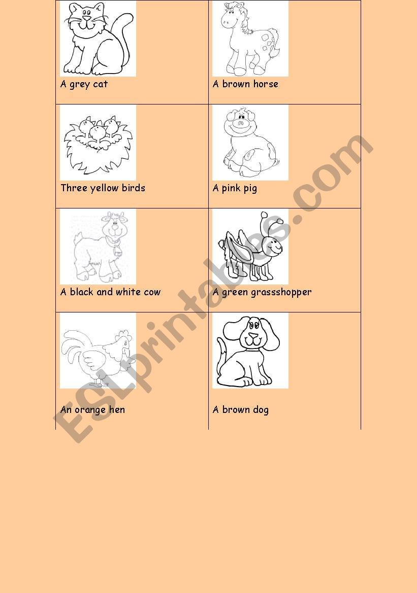 Animals 3 worksheet