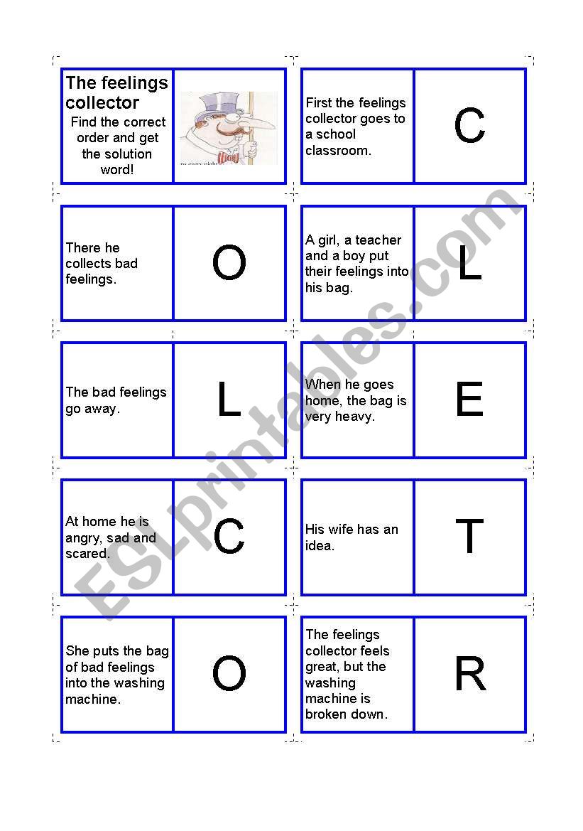 Feelings collector worksheet