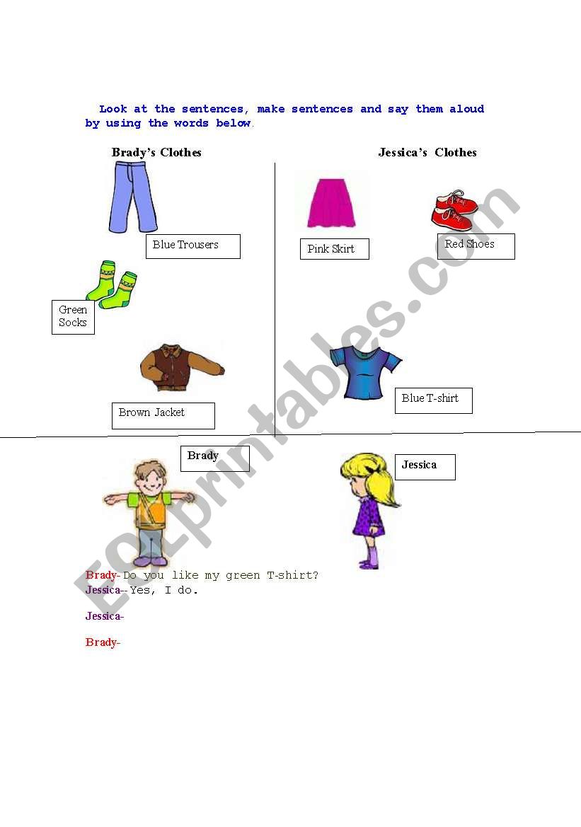 My Clothes worksheet