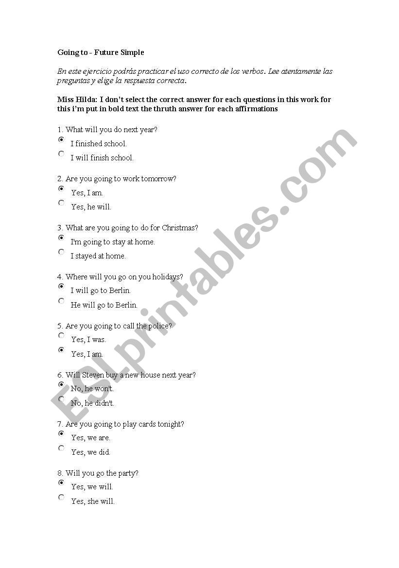 Going To worksheet
