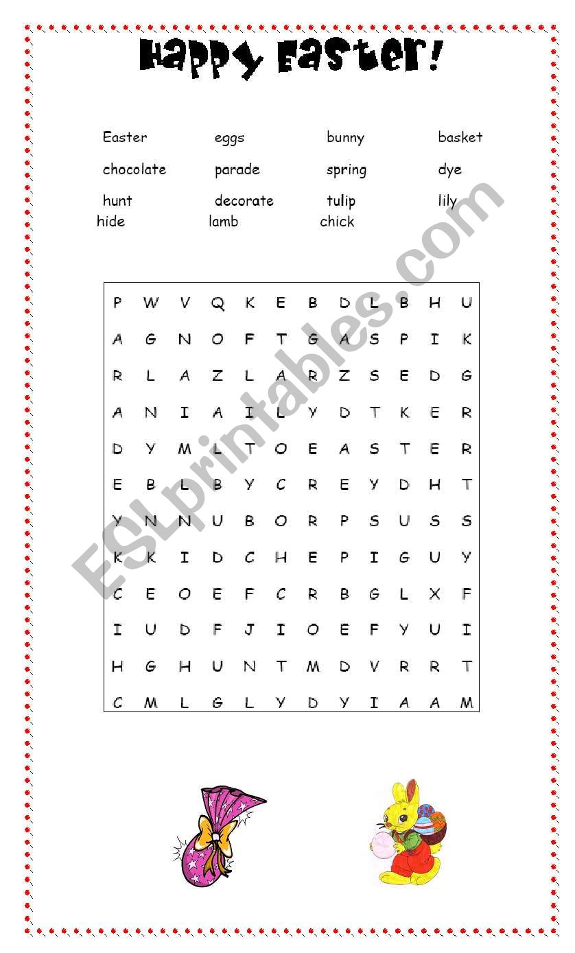 Easter Vocabulary worksheet