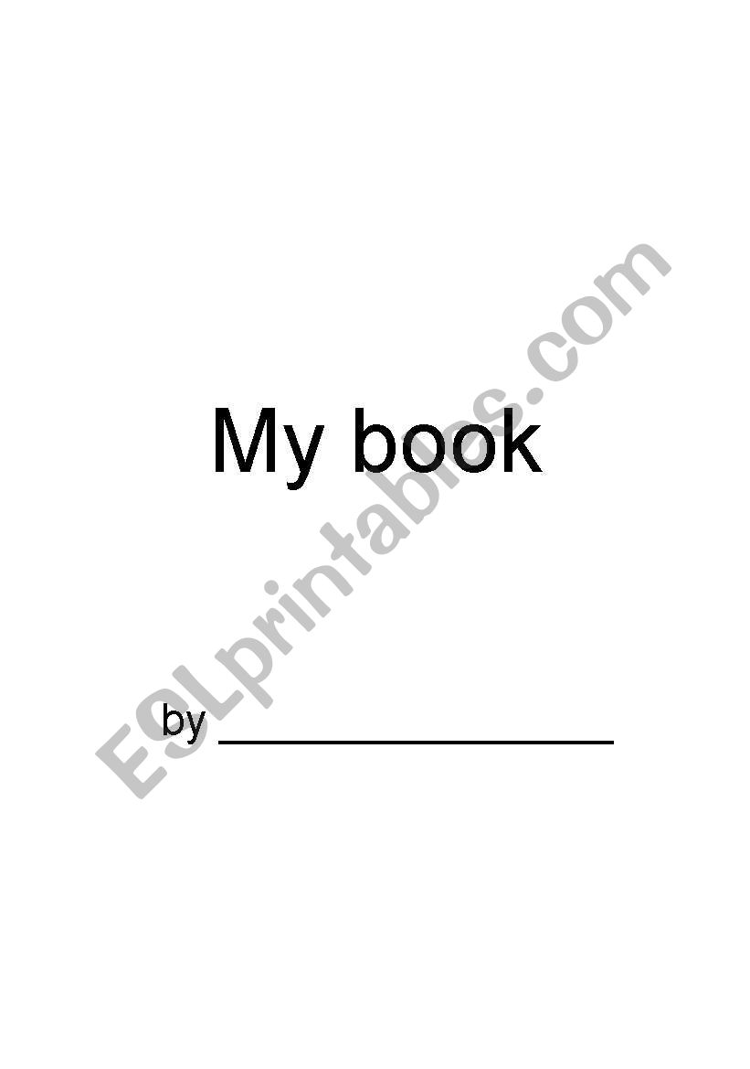 My Book worksheet