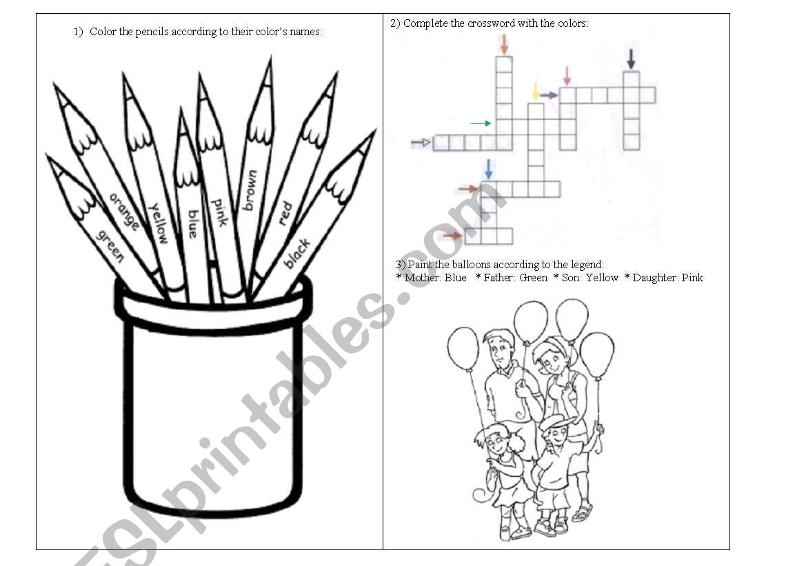 Colors worksheet