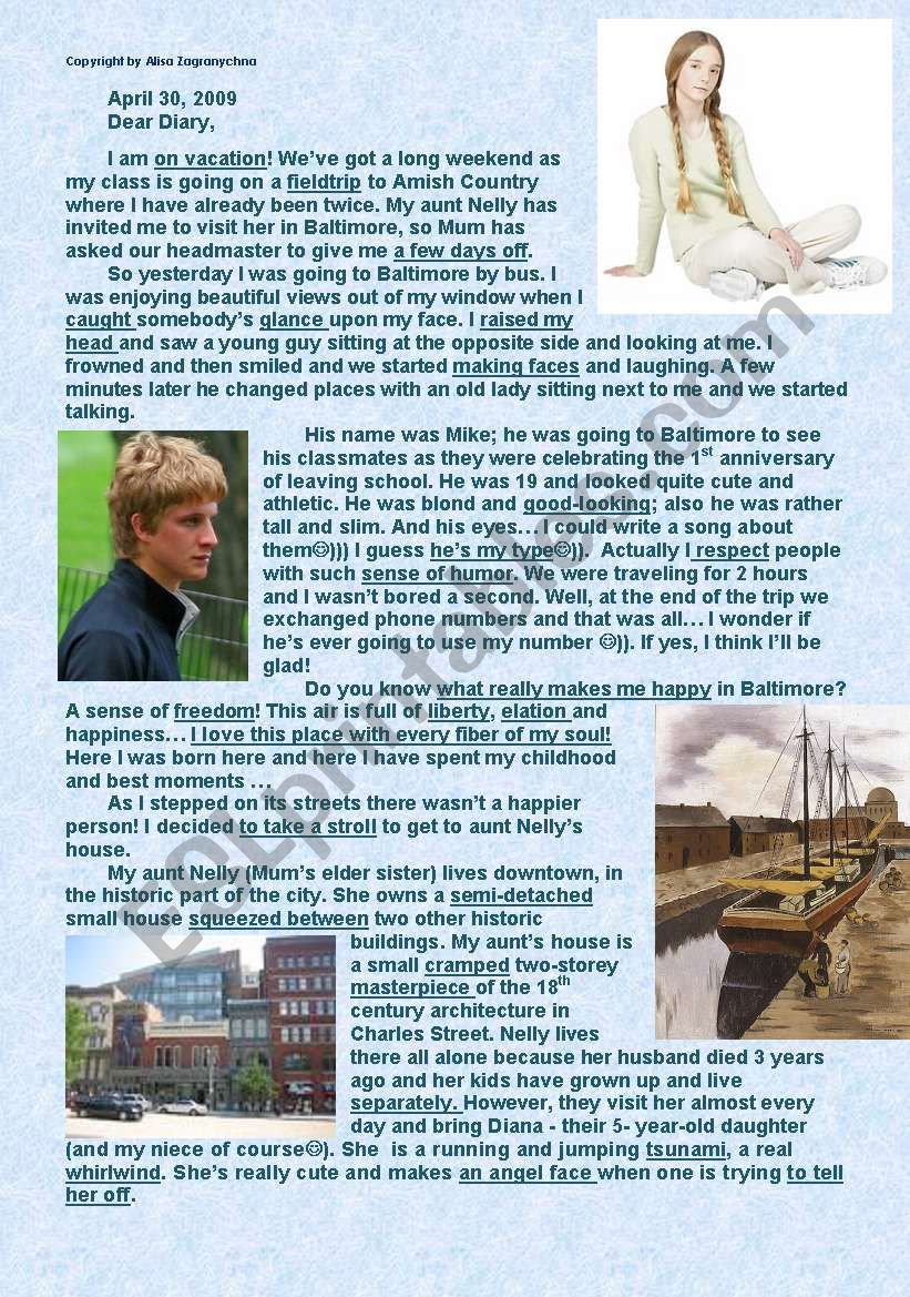 RachelÂ´s Diary - a holiday in Baltimore