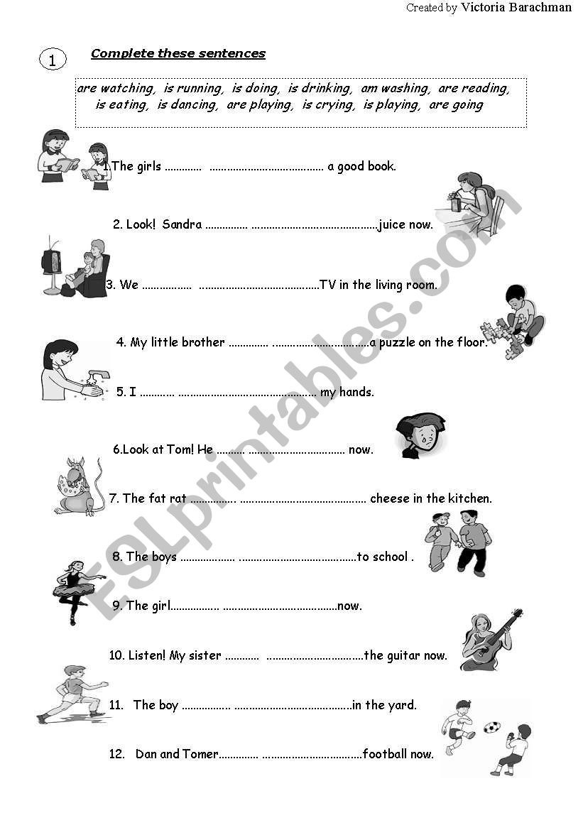 Present Progressive worksheet