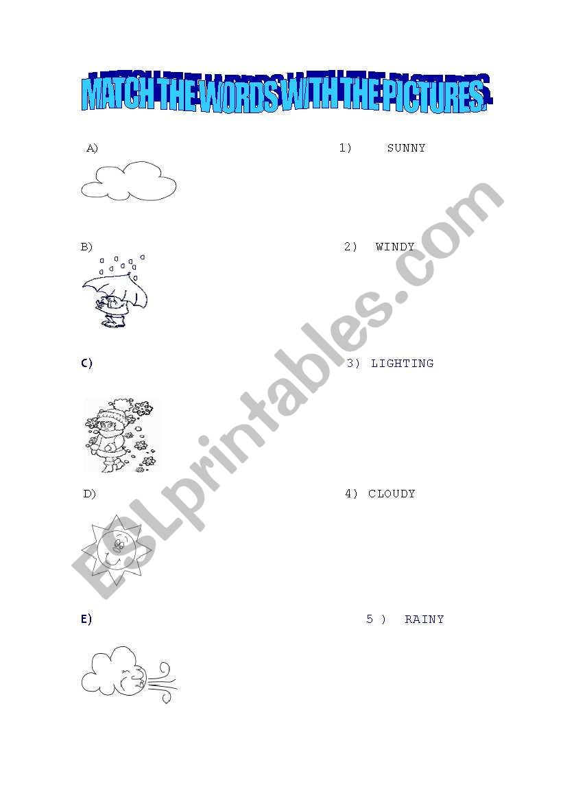 WEATHER worksheet