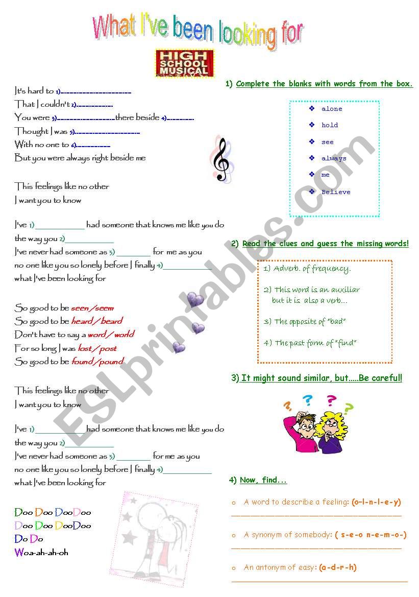 What IÂ´ve been looking for. (High school Musical)