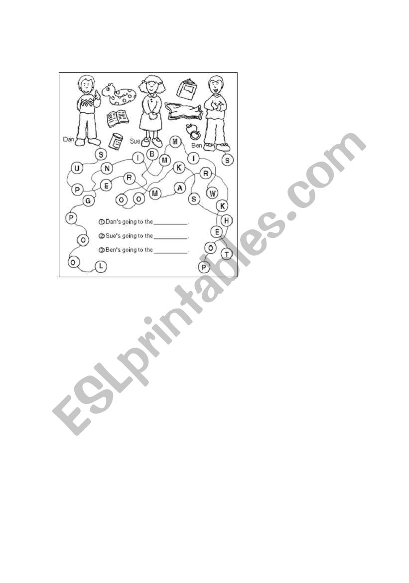 Which routes? worksheet