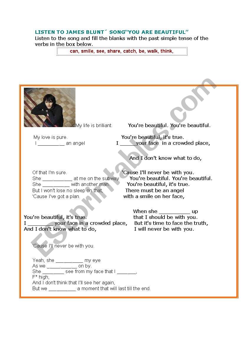 James Blunts song worksheet