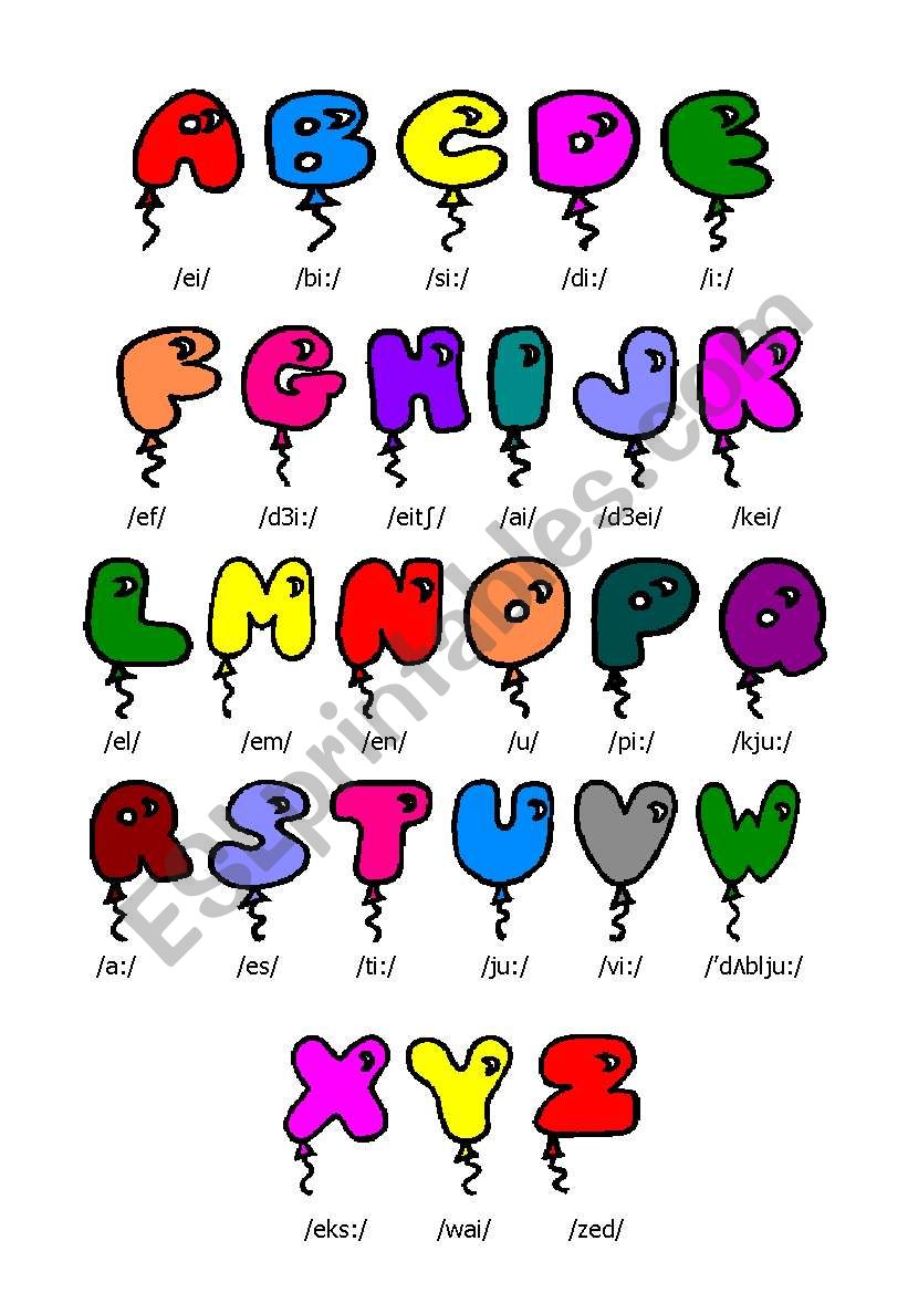 alphabet esl worksheet by christina