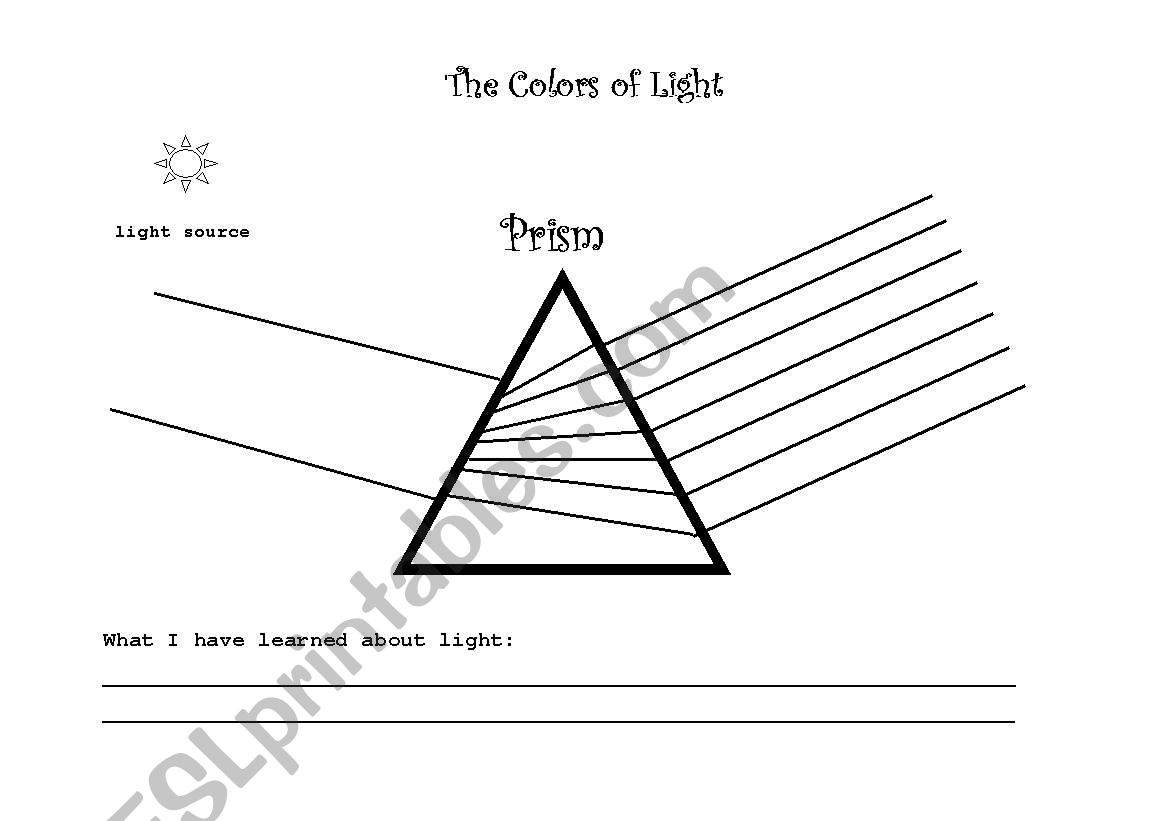 Download English worksheets: Prism - The Colors of Light (teacher copy)